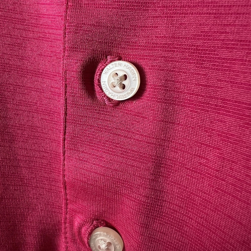 Walter Hagen Polo Shirt Mens XL Pink Performance Golf Essential Lightweight - Picture 5 of 6